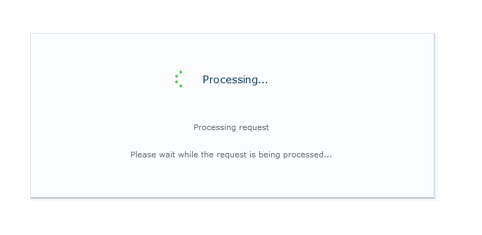 processing request
