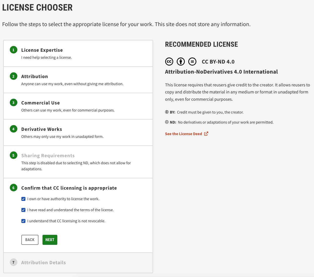 cc license chooser